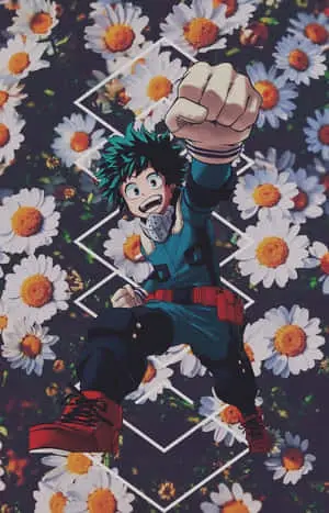 An aesthetic portrait of My Hero Academia's All Might / Deku