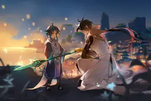 Anime Boys Cute Zhongli And Xiao