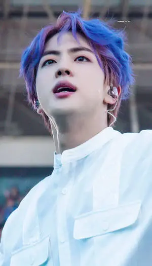 Blue And Purple Hair BTS Jin