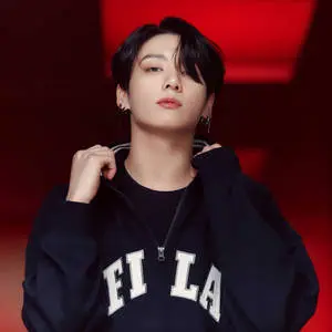 BTS Jung Kook Cute Red FILA