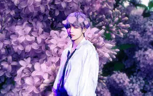 BTS Purple V Flower Aesthetic