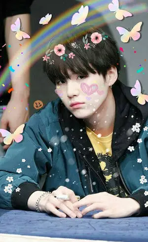 BTS Suga Cute Butterflies
