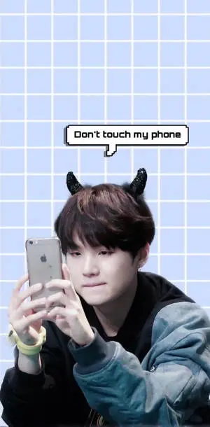 BTS Suga Cute Devil Horns