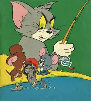 Chaotic Fish Fight Between Tom And Jerry Aesthetic