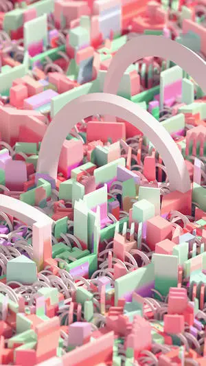Cool Pink 3D iPhone Render