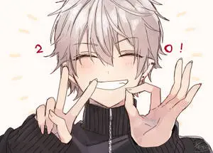 Cute Anime Boy White Hair
