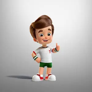 Cute Boy Cartoon 3D