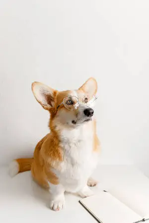 Cute Corgi With Glasses