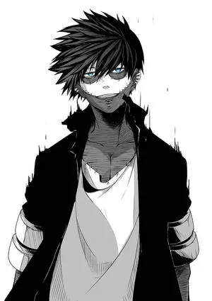 Cute Dabi BW Sketch