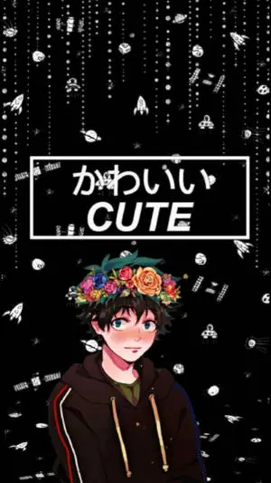 Cute Deku In Space Theme