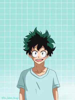 Cute Deku On A Plaid Picture
