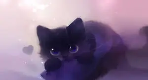 This cute digital painted cat is too adorable!