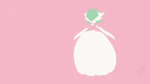 Pastel Pink Cute Gardevoir Minimalist Picture