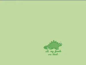 Cute Green Dinosaur Friends
