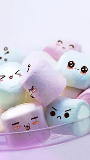 Sweet and Cute Marshmallow Faces