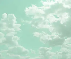  Cute Clouds Mint Green Aesthetic