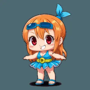 Cute Nami Chibi PNG ari
