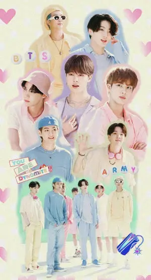 Cute Pastel Aesthetic BTS Dynamite