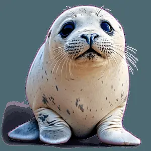 Cute Seal Illustration PNG 05242024