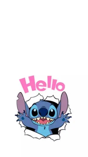 Cute Stitch IPhone Hello