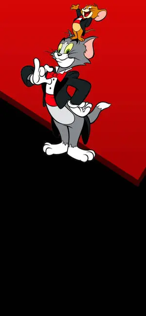 Cute Tom And Jerry Wearing Tuxedos