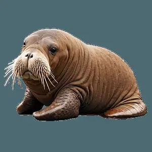 Cute Walrus Drawing PNG uis32
