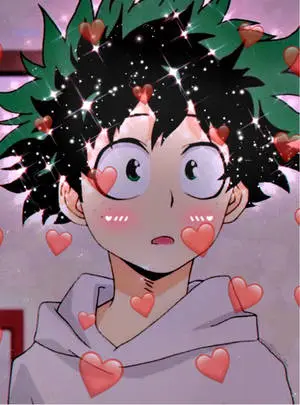 Deku Cute Red Hearts 