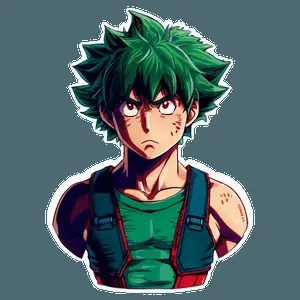 Deku Serious Look PNG qth52