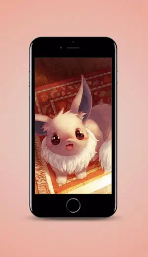 Put your day in the paws of Eevee with this ultra cute Eevee iPhone wallpaper!