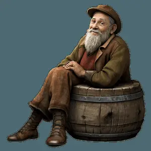 Friendly Hobo Character PNG 38