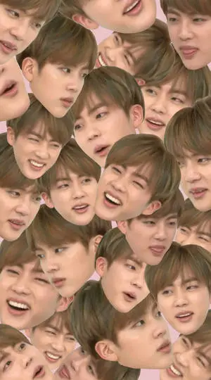Funny Jin BTS Cute Face Collage