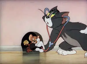 Funny Tom And Jerry Checking Heartbeat Picture
