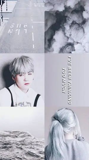 Gray BTS Aesthetic Suga