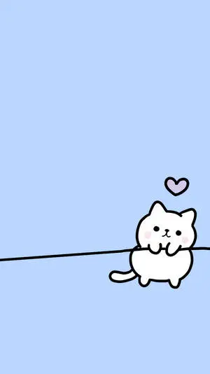 iPad Pro Cute White Cat In Stick
