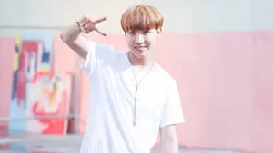 J-Hope Doing Peace Sign