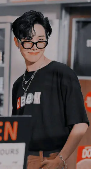 JHope Cute Smiling In Black Shirt