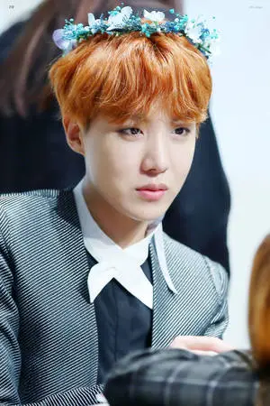 JHope Cute With Blue Flower Crown