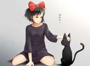 Jiji the Adorable Black Cat from Studio Ghibli's Kiki's Delivery Service