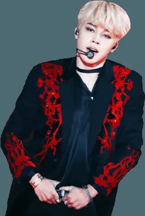 Jimin Performingin Red Embroidered Jacket
