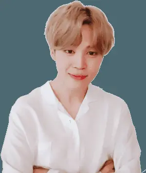 Jimin Smilingin White Shirt