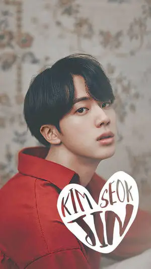 Jin BTS Cute Korean Name Red Jacket