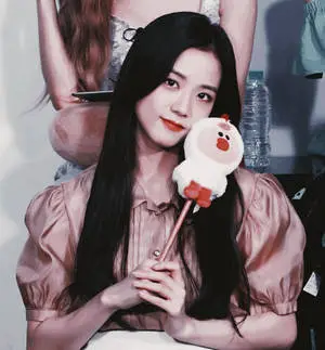 Jisoo Cute Holding A Stuffed Toy