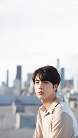 Kim Seok Jin In Brown Shirt