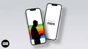 two iphones with the words less is more