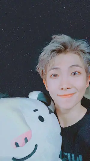 Namjoon With Stuffed Toy