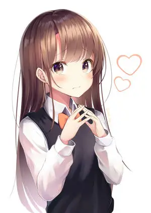Nervous Cute Anime Girl iPhone