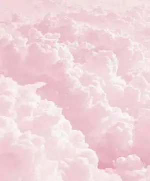 Dreamy Pastel iPad Wallpaper with Thick Pink Clouds