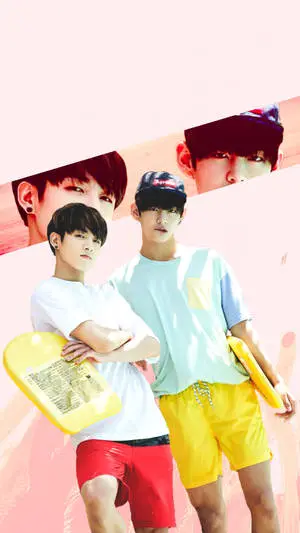 Pink Summer Taekook BTS