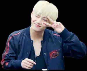 Playful_ Wink_ Pose_ Taehyung