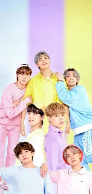 Portrait Pastel Cute BTS Group